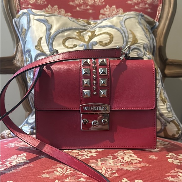 Valentino Red Leather Rockstud Crossbody Bag. Super cute, brand new! - Picture 5 of 7